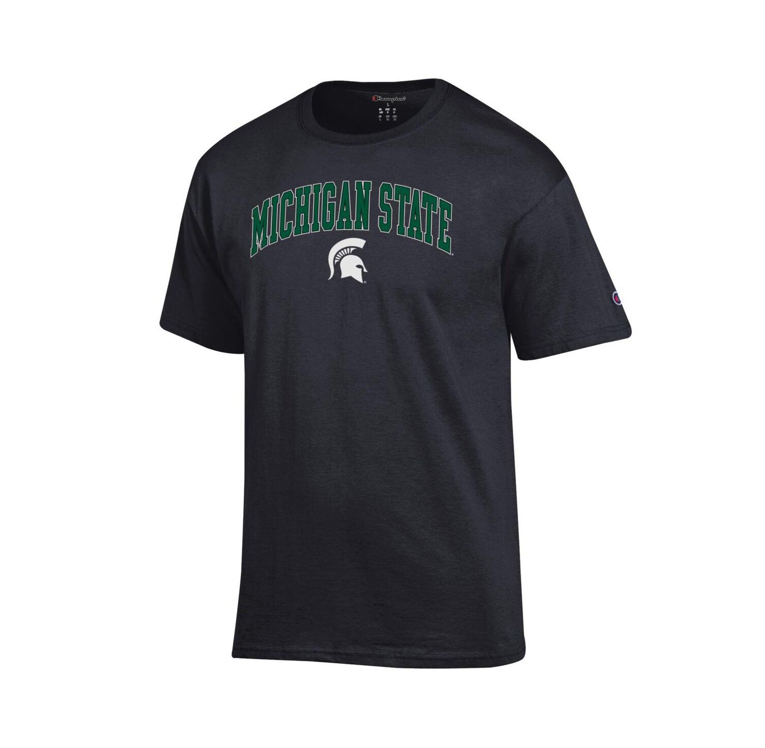 Men's Green Michigan State Spartans Arch Over Logo T-Shirt