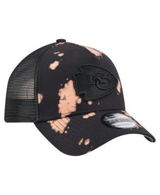 Men's Black Kansas City Chiefs Bleached 9FORTY A-Frame Adjustable Hat