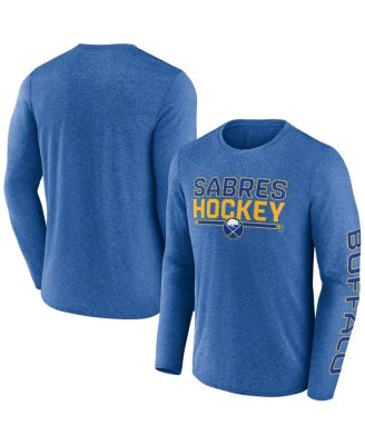 Fanatics - Men's Heather Royal Buffalo Sabres Sweep Iconic Synthetic Long Sleeve T-Shirt