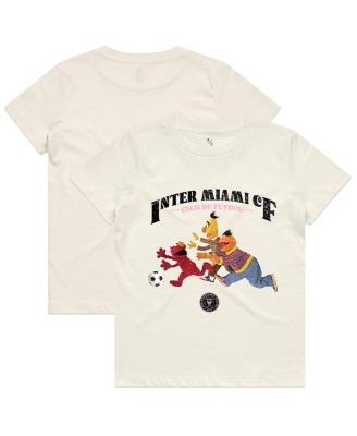 Peace Collective - Big Boys and Girls Cream Inter Miami CF Photorealistic T-Shirt