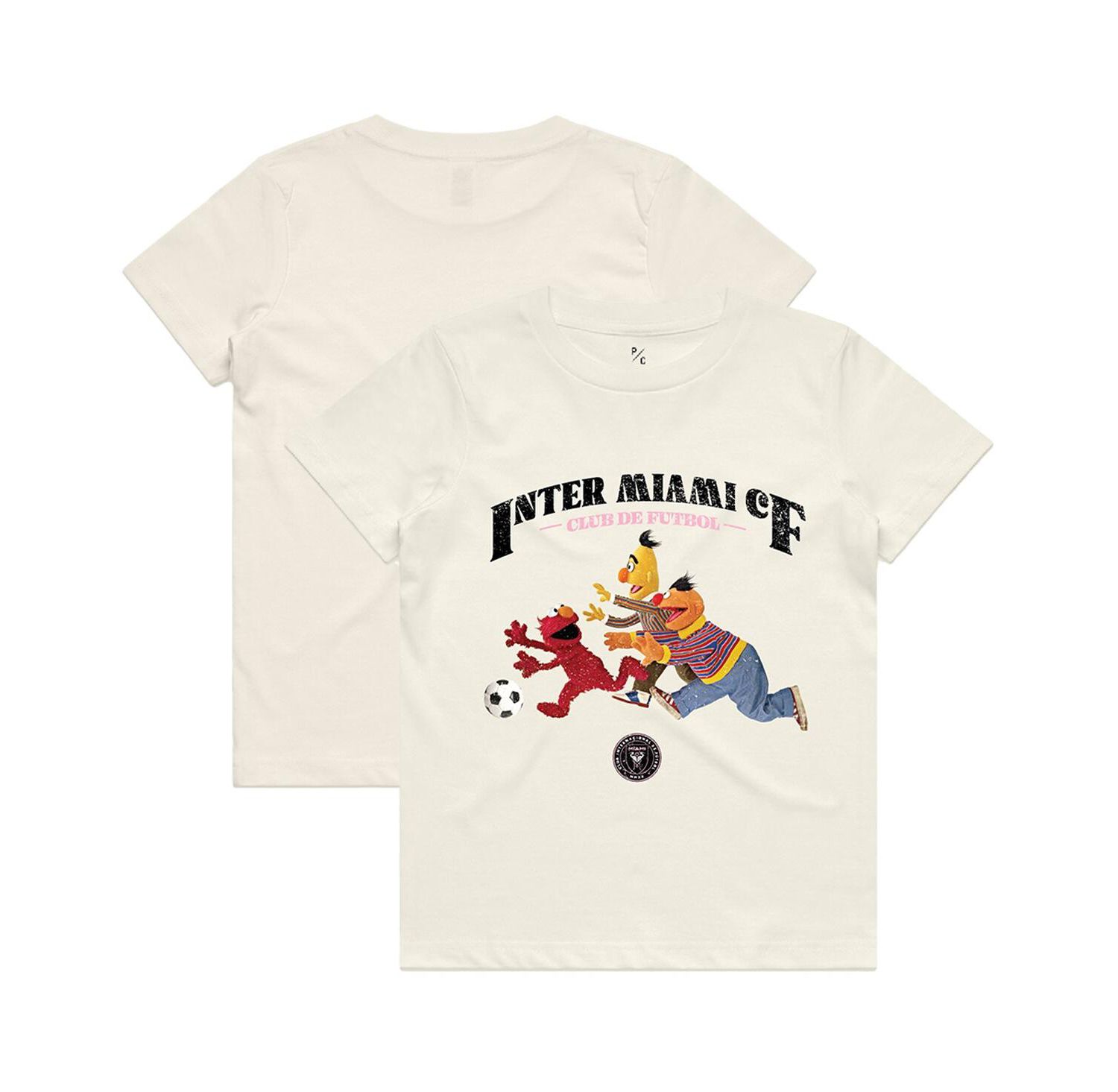 Big Boys and Girls Cream Inter Miami CF Photorealistic T-Shirt