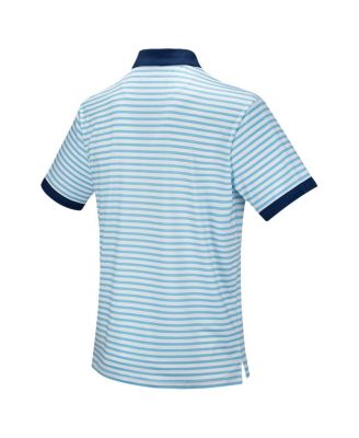 Men's Blue the Allman Brothers Band Striped Polo Shirt