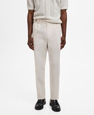 MANGO - Men's Pleated Linen Lyocell Pants
