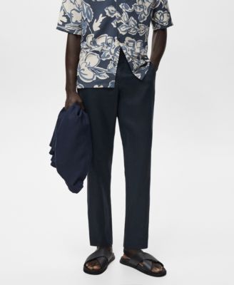 Men's Slim-Fit Linen Pants