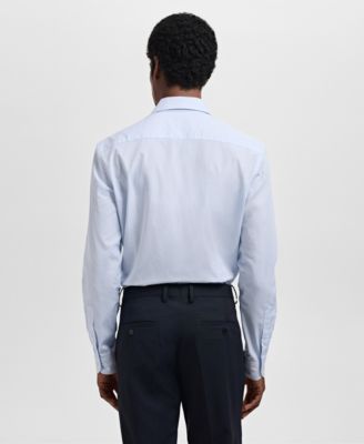 Men's Slim-Fit Thousand Striped Dress Shirt