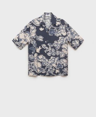 Men's Wrinkled-Effect Floral Shirt