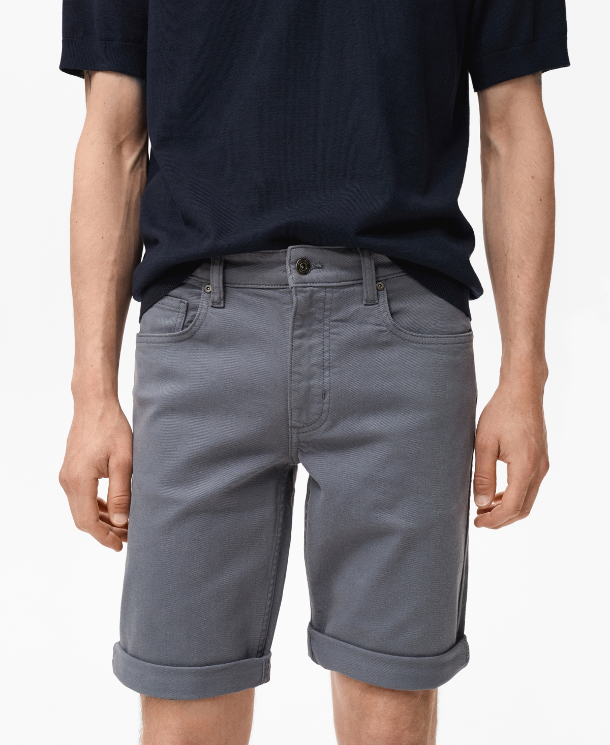 Men's Slim-Fit Denim 11.5" Bermuda Shorts - Sand
