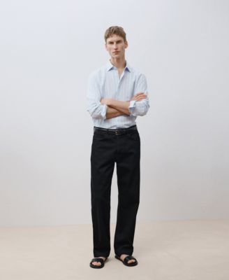 Men's Linen Pinstripe Shirt