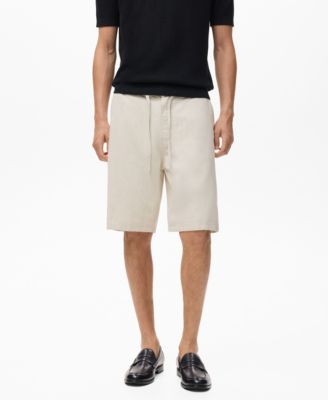 MANGO - Men's Linen 9.5" Bermuda Shorts