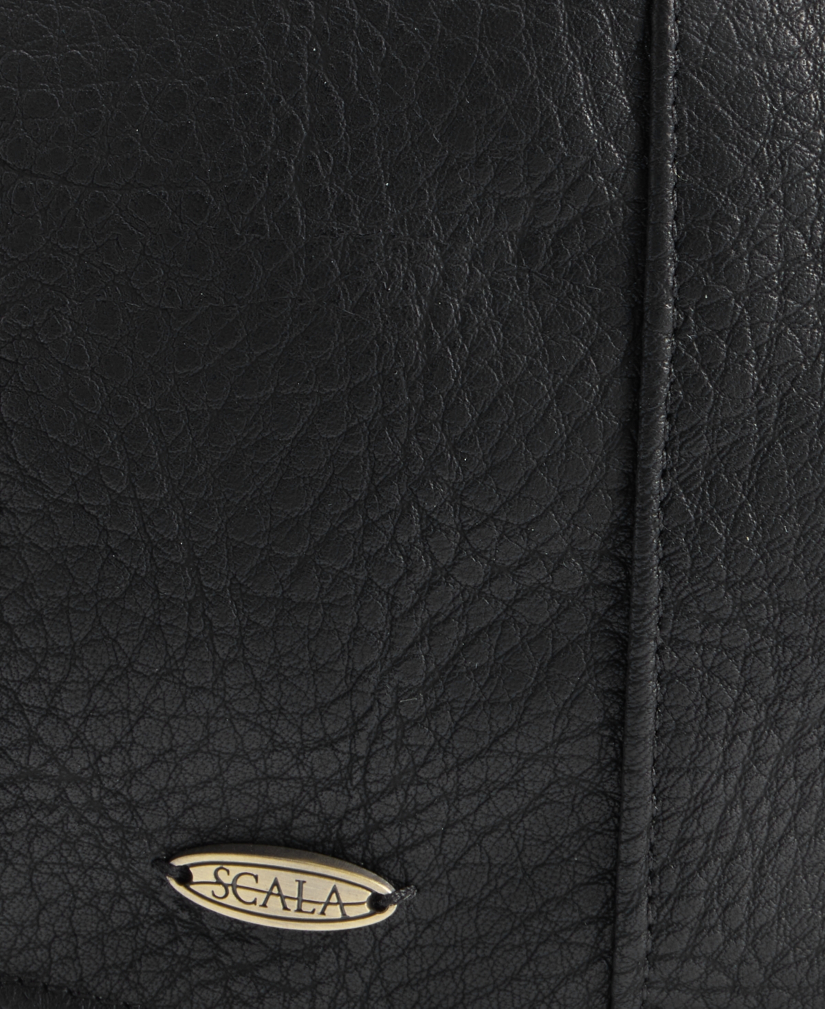 Scala Men's Ivy Faux-leather Flat Cap In Black