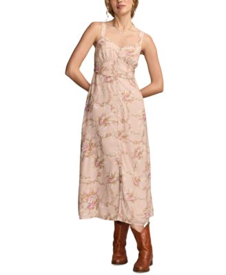 Lucky Brand - Women's Sweetheart-Neck Sleeveless Midi Dress
