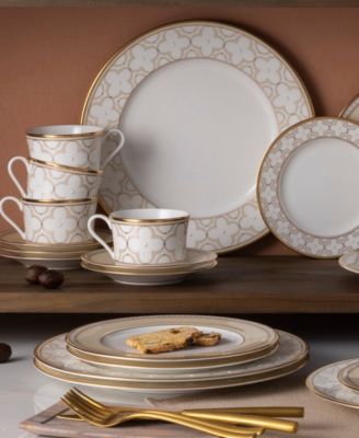 Trefolio Gold 40-Piece Dinnerware Set, Service For 8