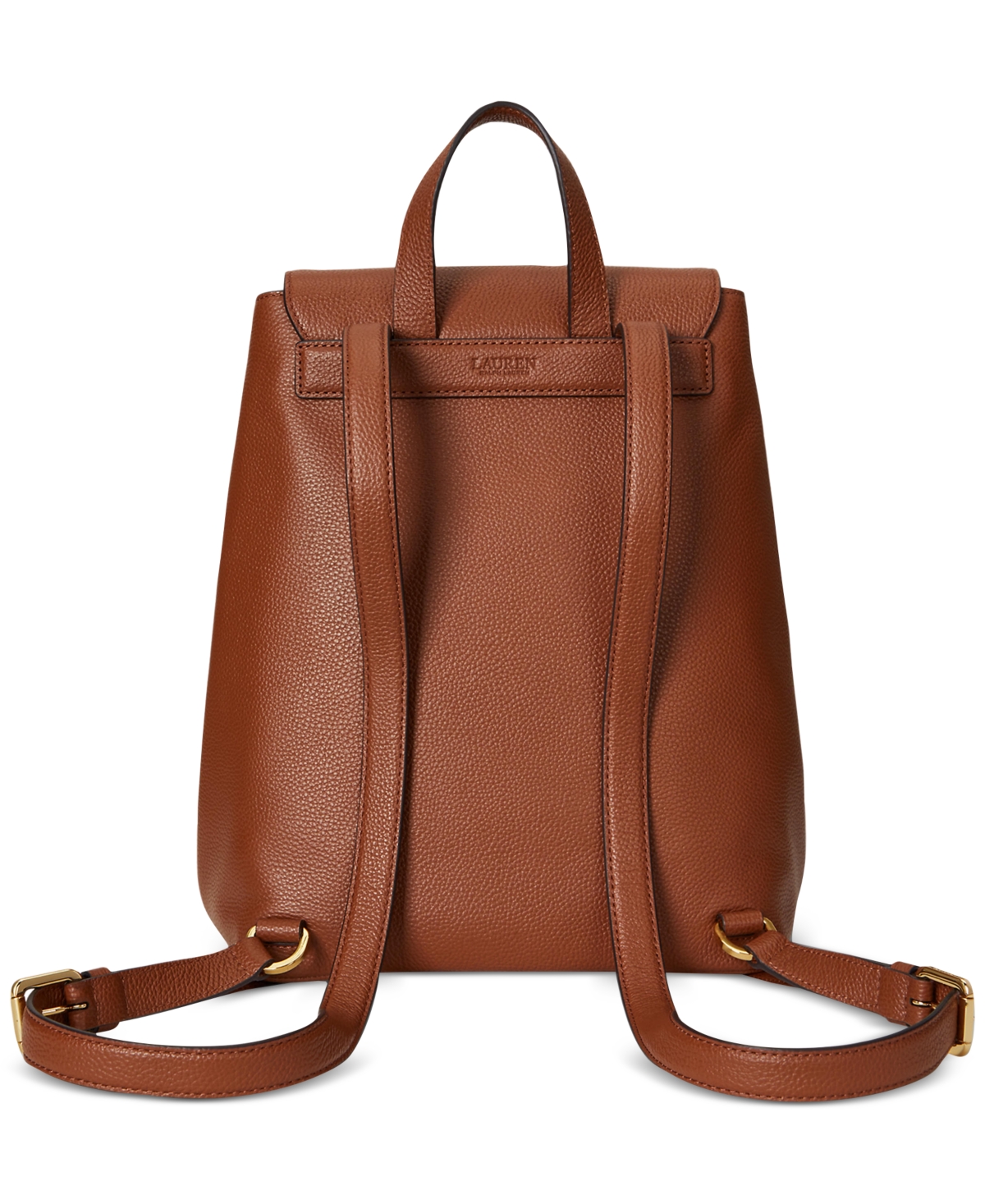 Ralph Lauren Pebbled Leather Small Cameryn Backpack In Brown