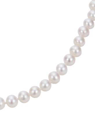 Cultured Freshwater Pearl (6 - 6-1/2mm) Pearl Strand 18" Collar Necklace