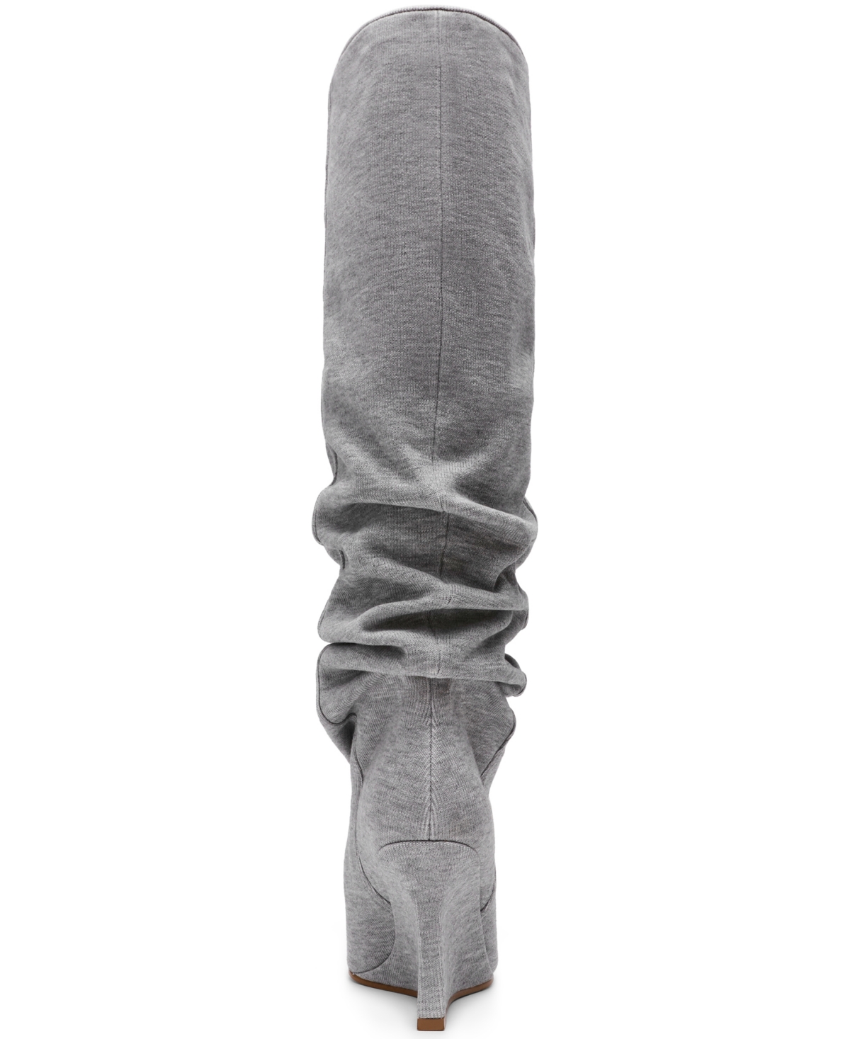 Steve Madden Womens Distortion Knee High Slouch Wedge Boots Regular Wide Calf In Silver