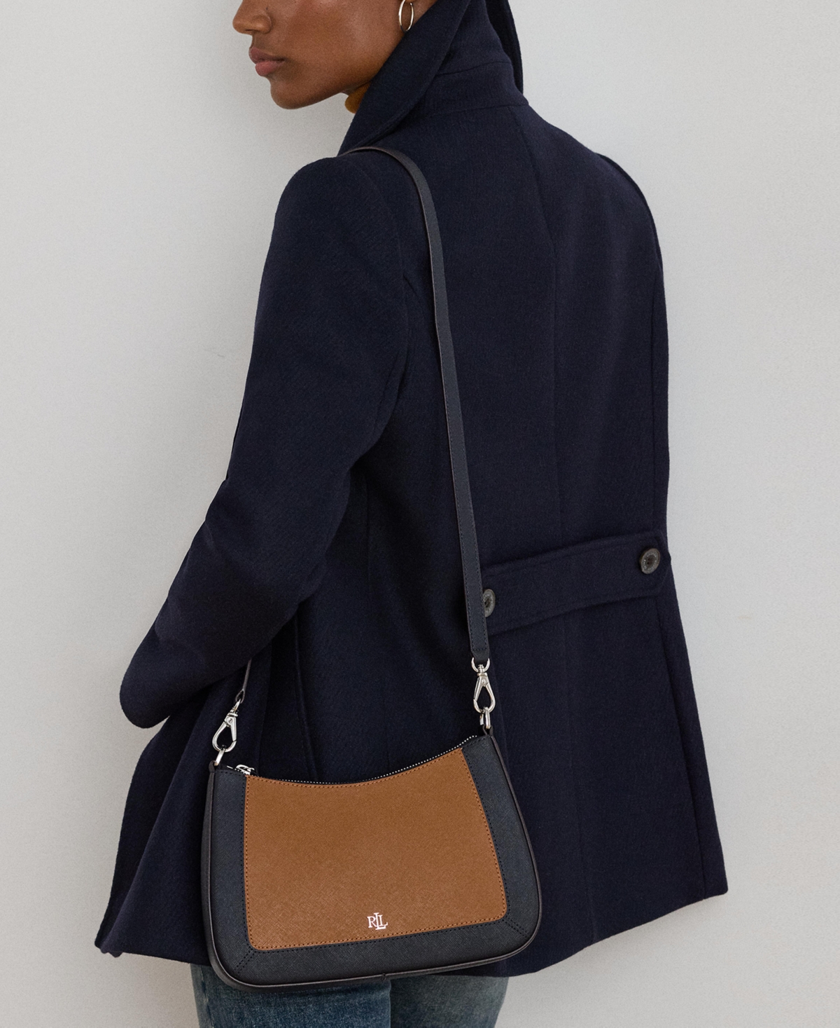 Ralph Lauren Two-tone Leather Small Danni Bag