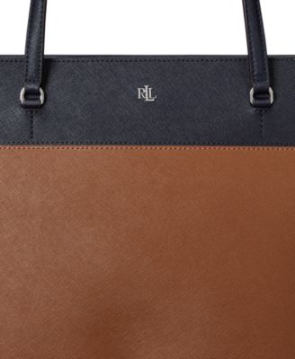 Striped Leather Medium Karly Tote Bag