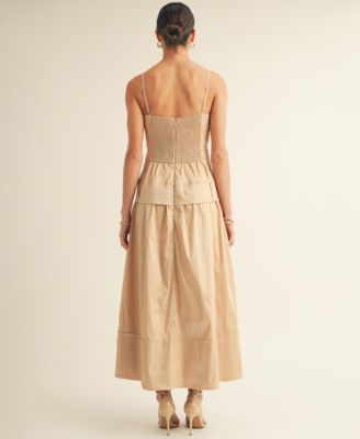 Women's Corset Chiffon Maxi Dress