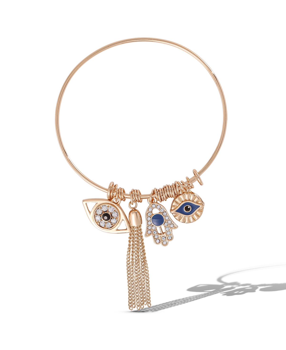 Evil Eye Bangle Bracelet - Gold