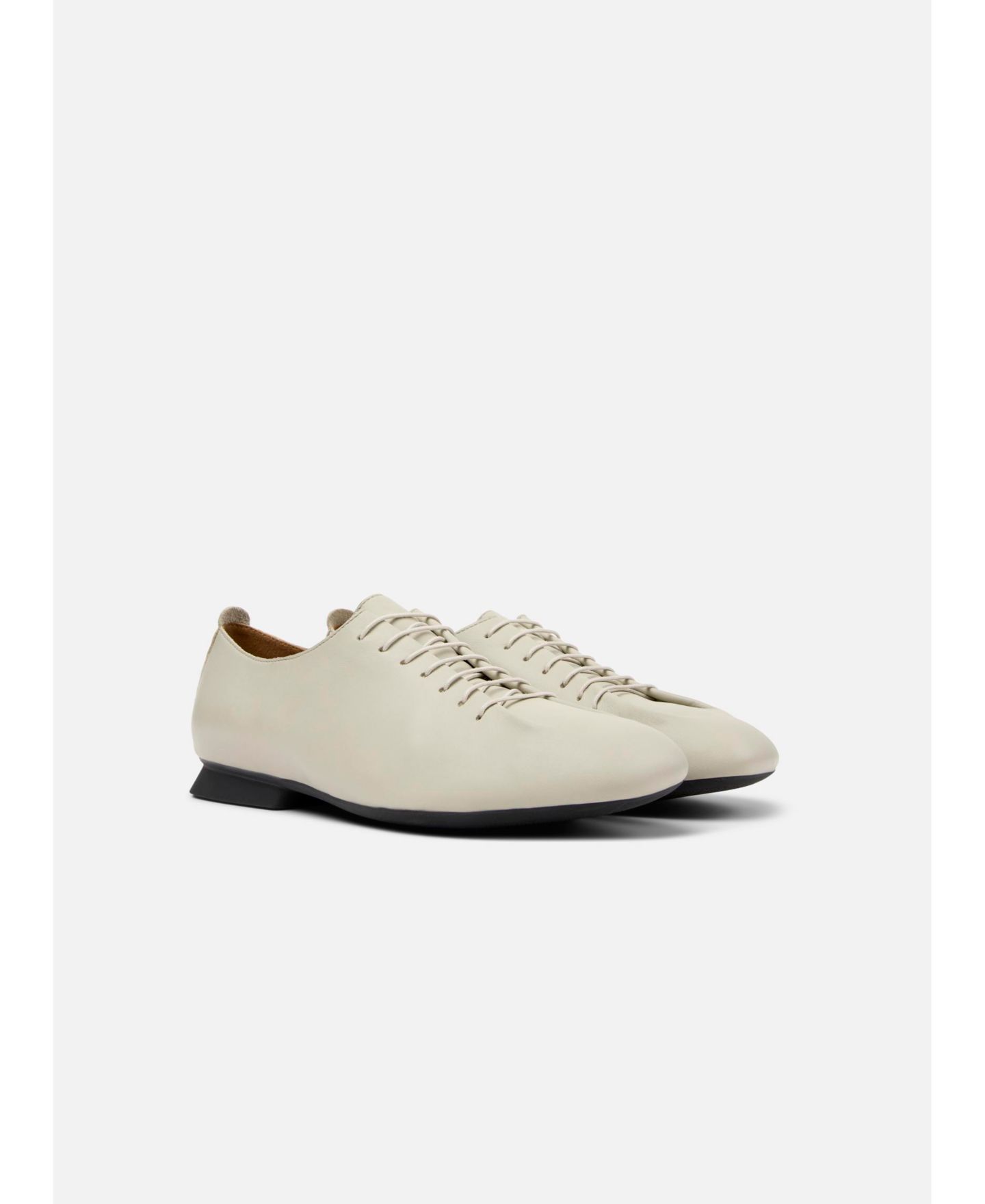 Обувь Camper Casi Myra Leather Lace Up Shoe, цвет: Бежевый — фото 1