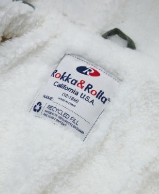 Baby Boys Sherpa Lined Puffer Jacket Winter Coat