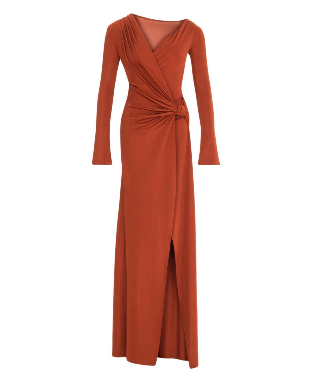 Nocturne Women's Knot Detail Slit Maxi Dress