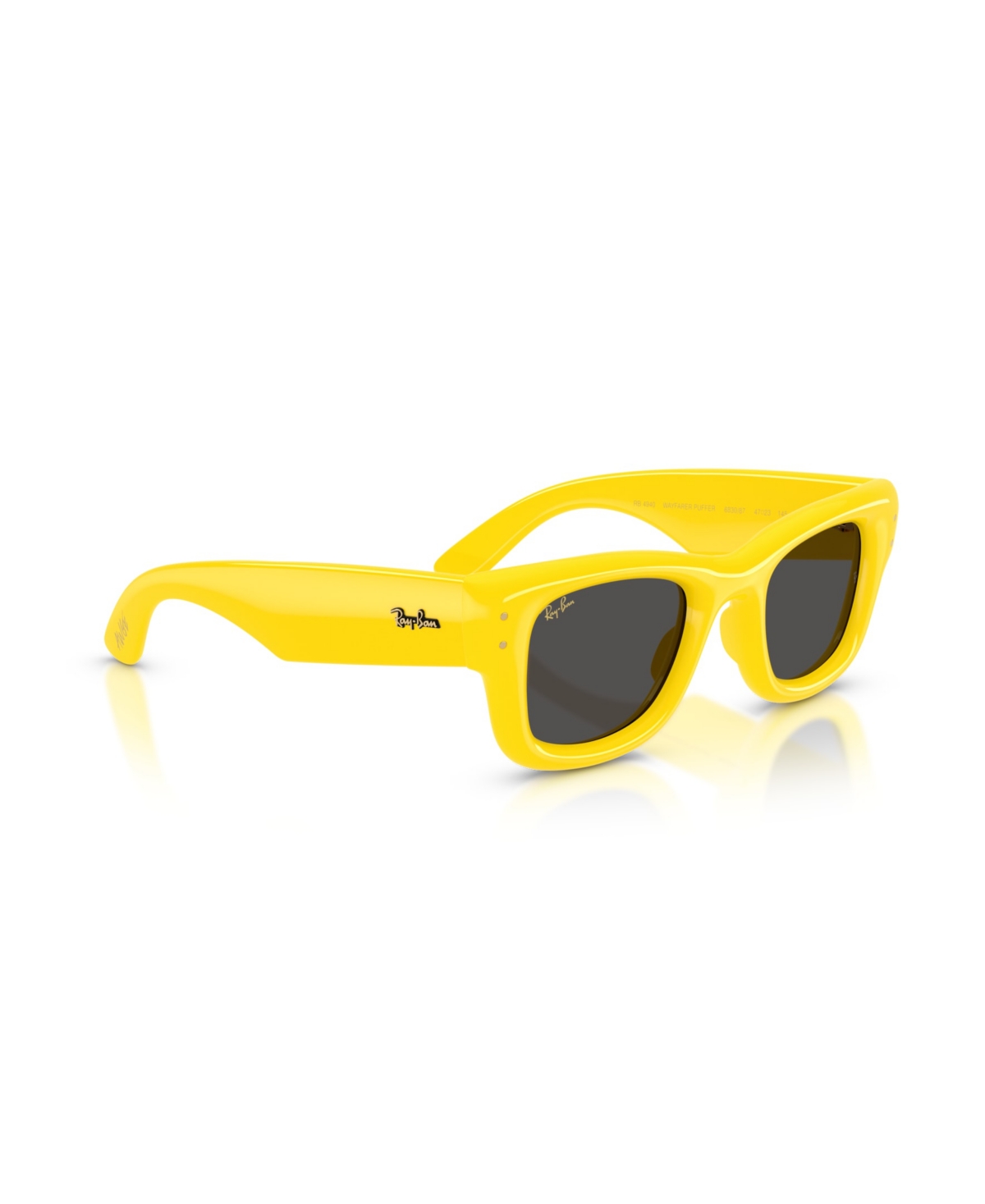 Ray Ban Unisex Wayfarer Puffer Square Sunglasses, Rb4940 In Yellow