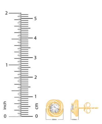Diamond Love Knot Stud Earrings (1 ct. t.w) in 14k Gold