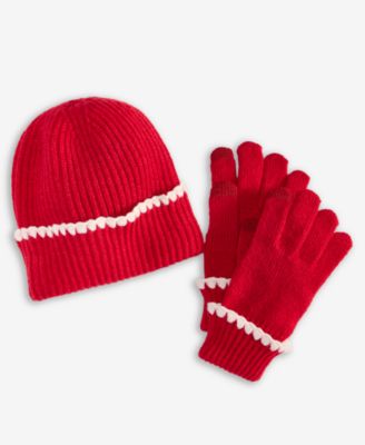 Ribbed Beanie & Gloves Boxed Set, Macy's Exclusive