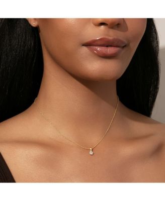 14k Gold-Plated Leading Lady Pendant Necklace, 14" + 2" extender