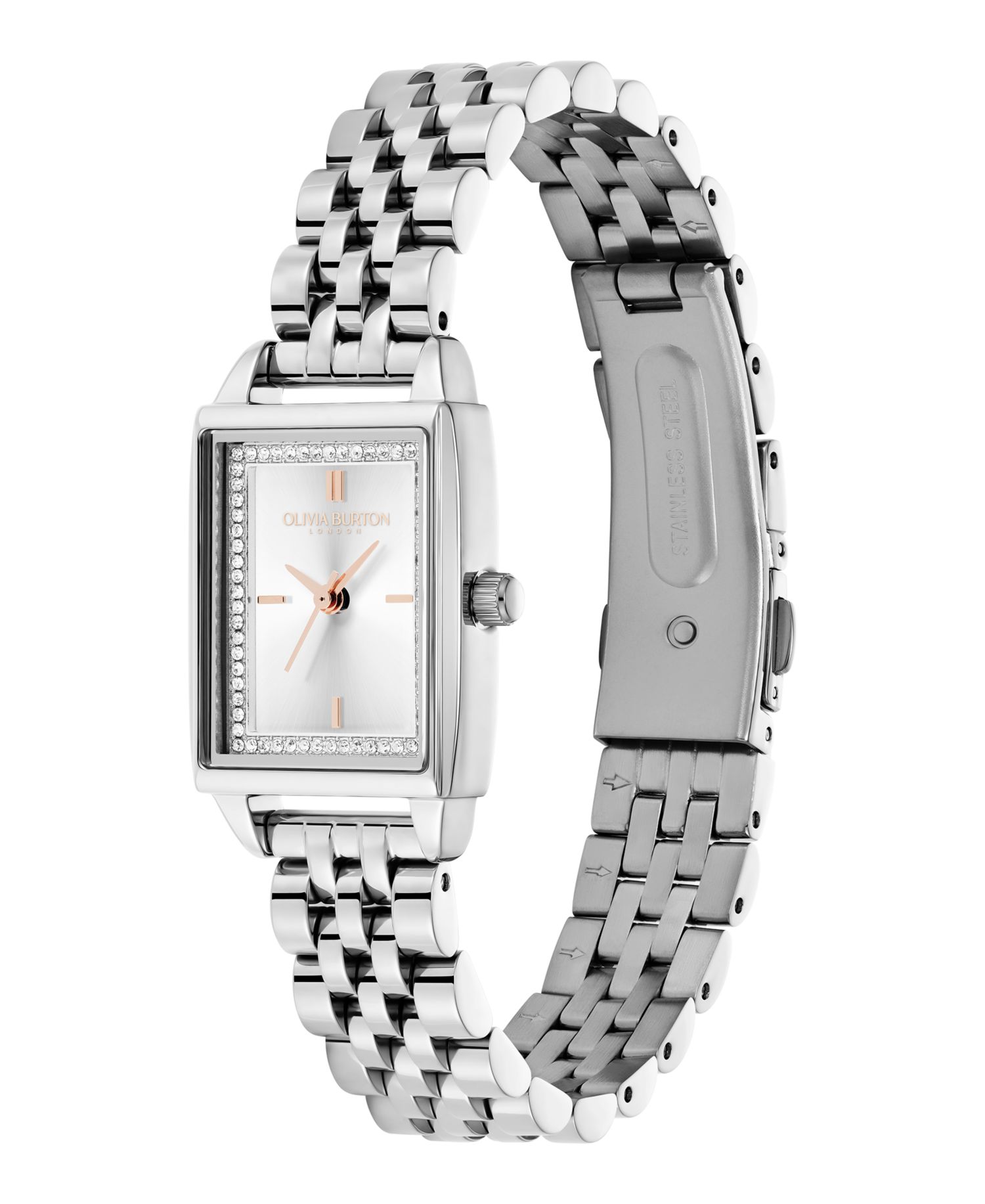 Women's Quartz Silver-Tone Stainless Steel Bracelet Watch 25.5mm x 20.5mm