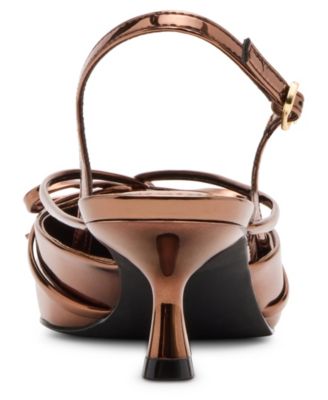 Women's Vixen Bow Slingback Kitten Heel Pumps