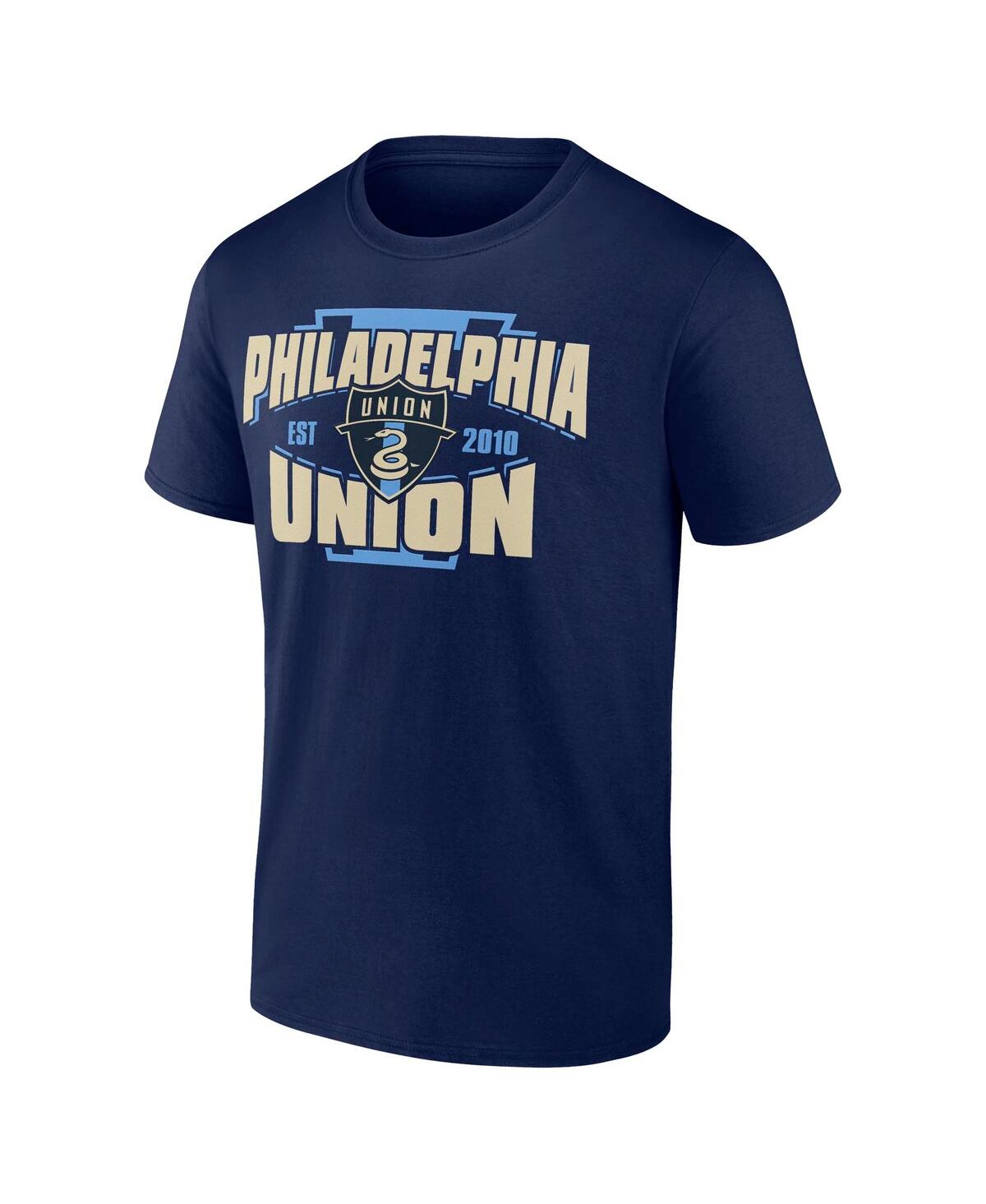 Fanatics Men's Navy Philadelphia Union Fundamentals T-shirt In Blue