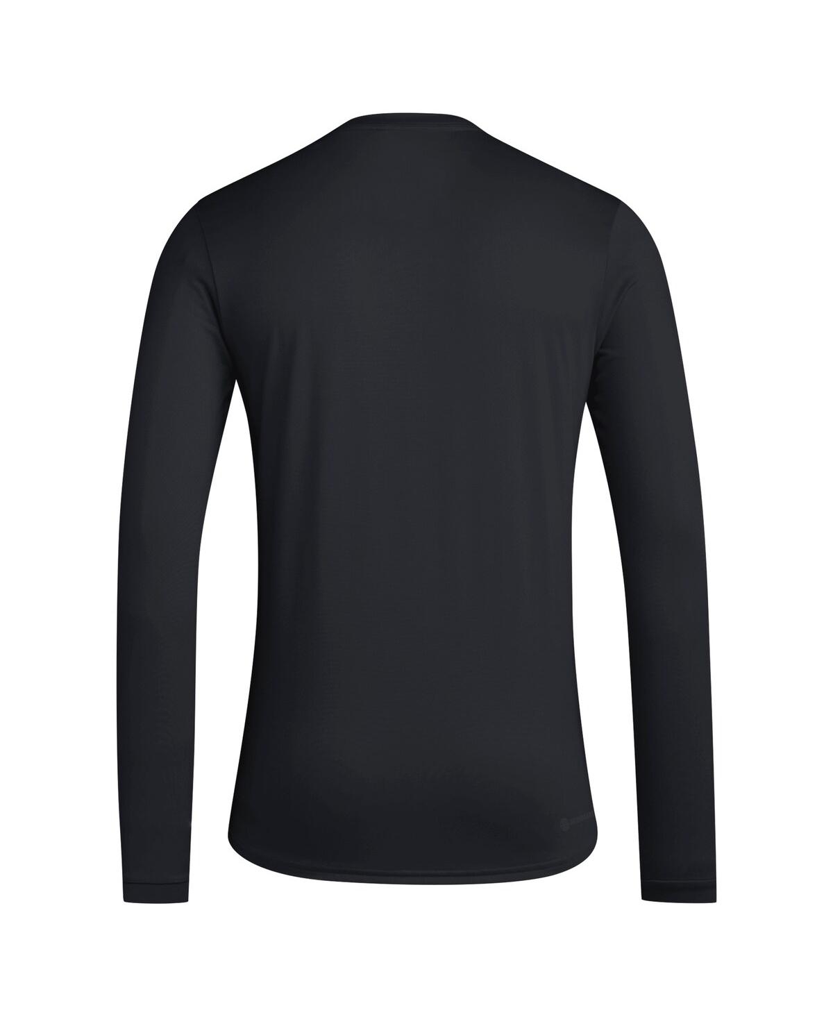 Adidas Originals Men's Black Lafc 2024 Jersey Hook Aeroready Long Sleeve T-shirt In Black