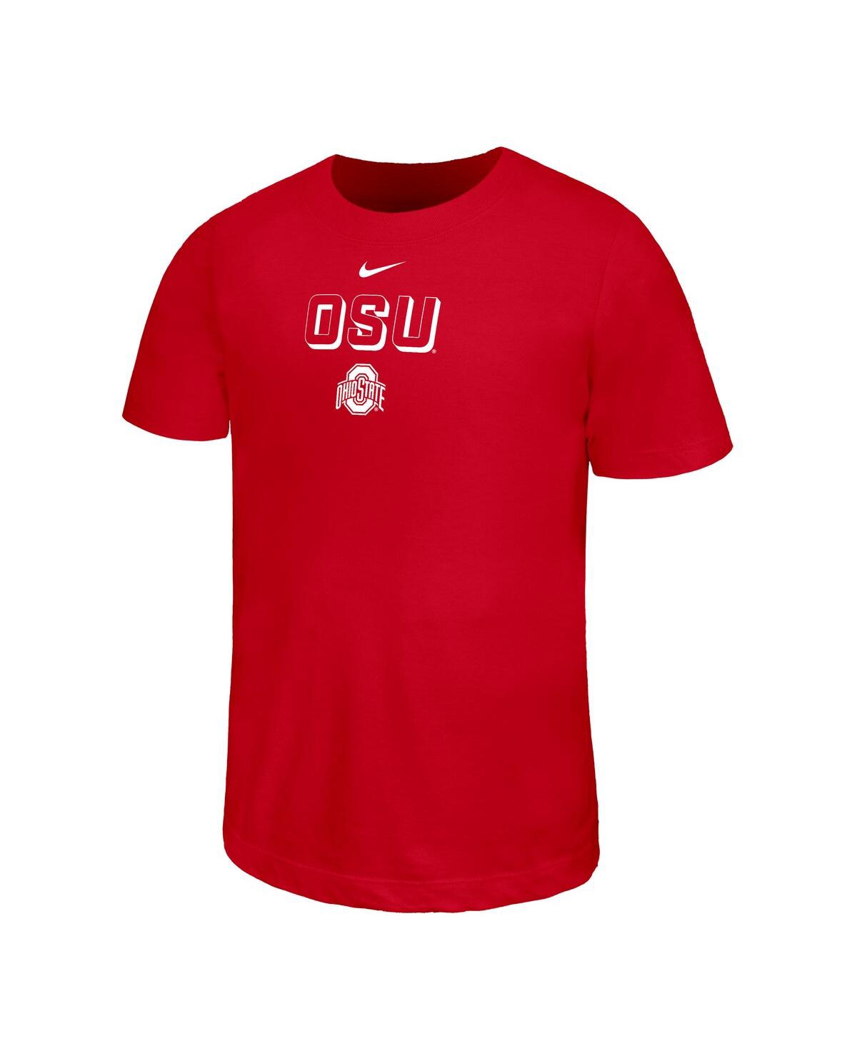 Nike Big Boys And Girls Scarlet Ohio State Buckeyes Legend Performance T-shirt In Red