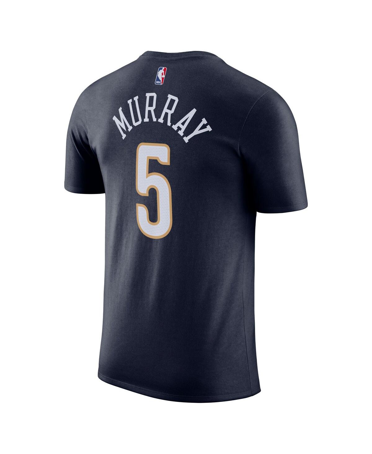 Nike Men's And Women's Dejounte Murray Navy New Orleans Pelicans Name Number T-shirt In Blue