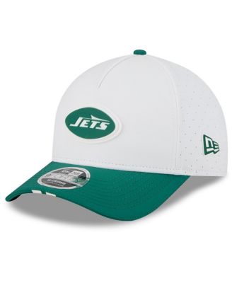 New Era - Men's White/Green New York Jets 2025 NFL Training Camp A-Frame 9FORTY Adjustable Hat