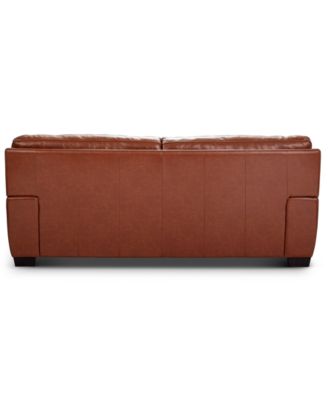 Cobbie Leather 89" Sofa, Macy's Exclusive 