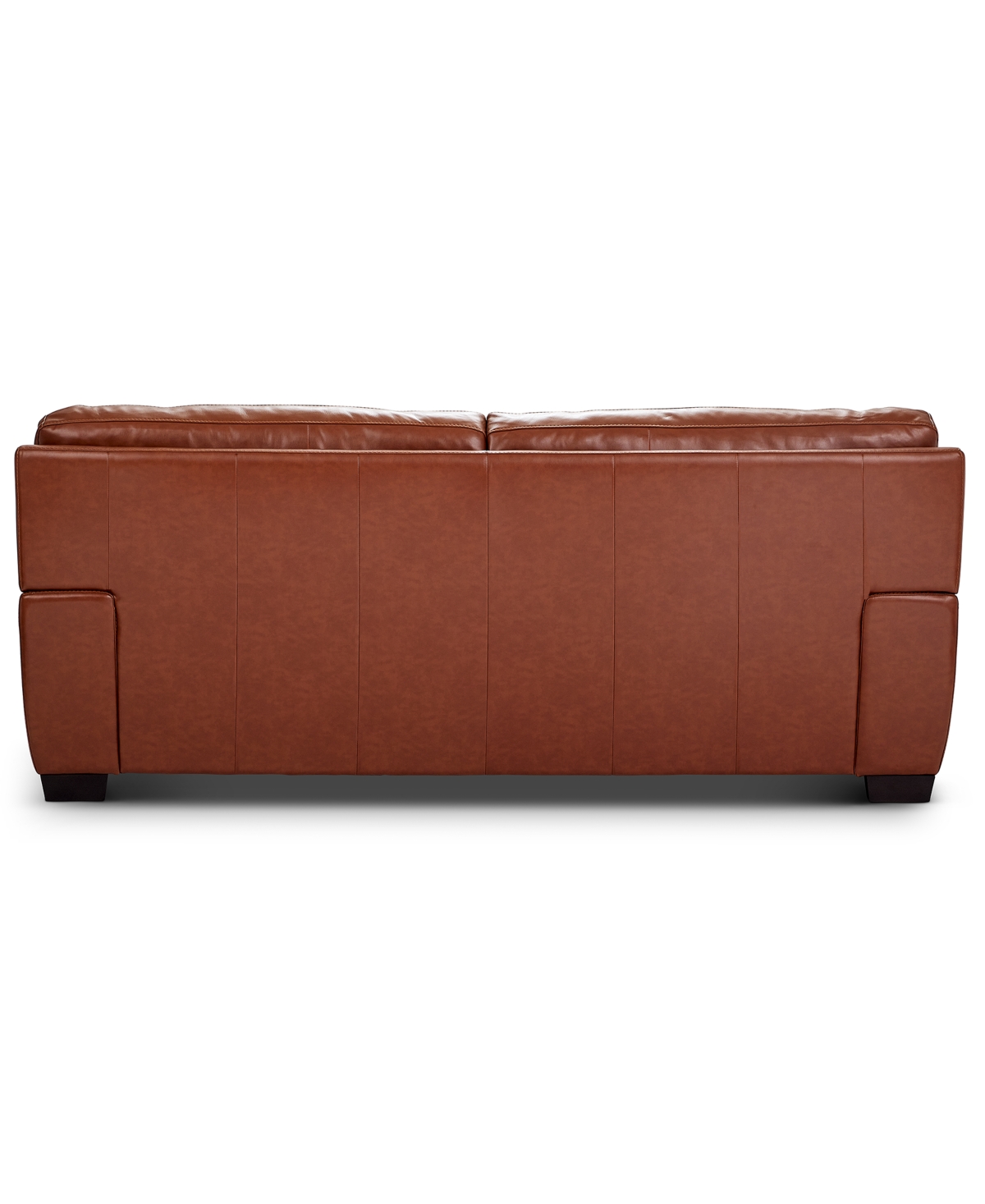 Macy's Cobbie Leather 89" Sofa,  Exclusive In Brown