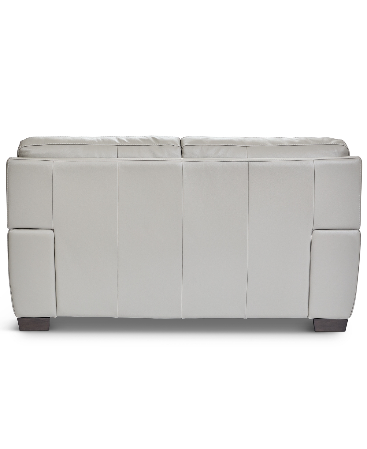 Macy's Cobbie Leather 69" Loveseat,  Exclusive In Gray