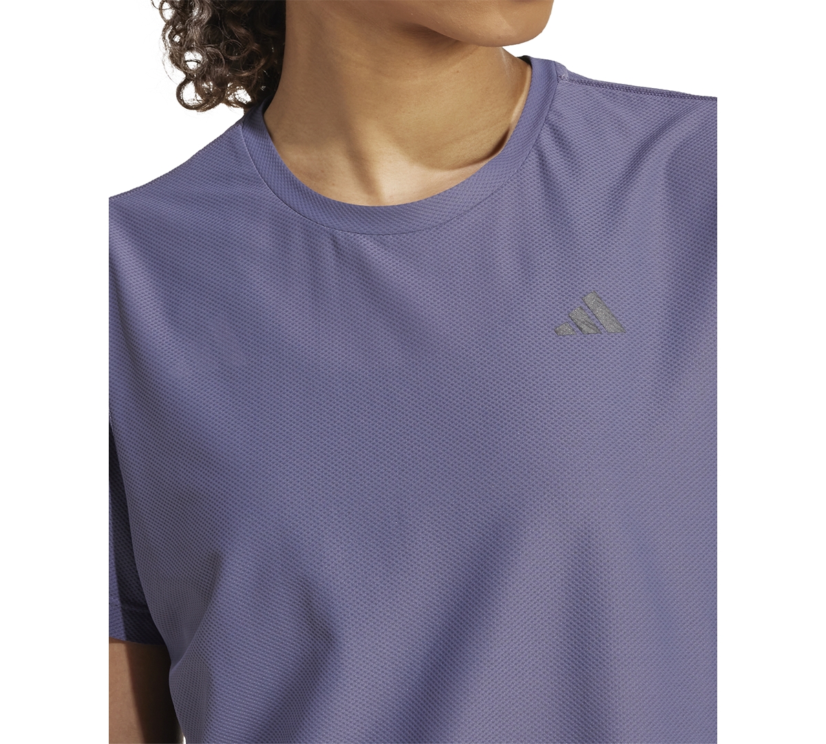 Adidas Originals Women's Own The Run Logo T-shirt In Blue