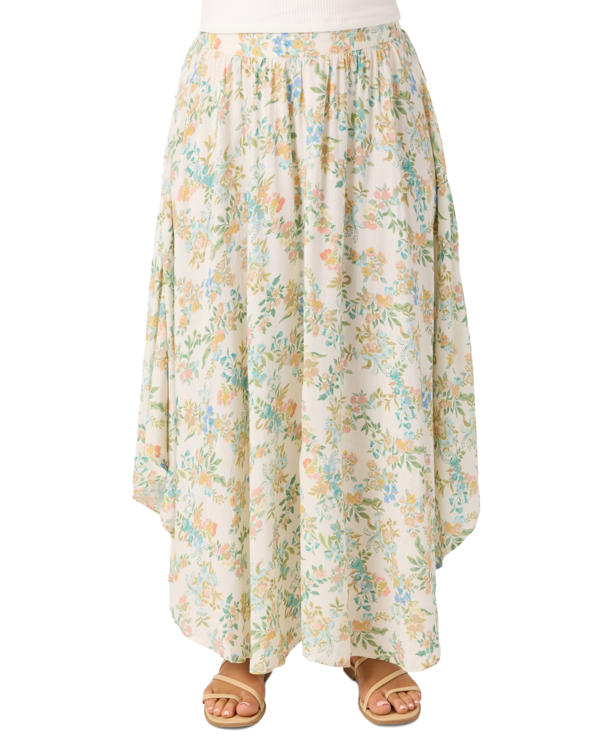 O'neill Juniors' Marnie Naomi Floral-print Asymmetric-hem Skirt In Multi