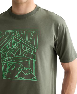 Men's Relaxed Fit Short Sleeve Logo Graphic Crewneck T-Shirt