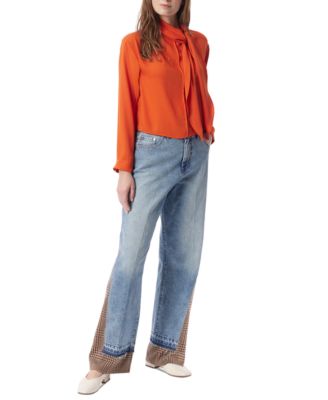 DO by Women's Soraya Solid-Color Scarf-Neck Top