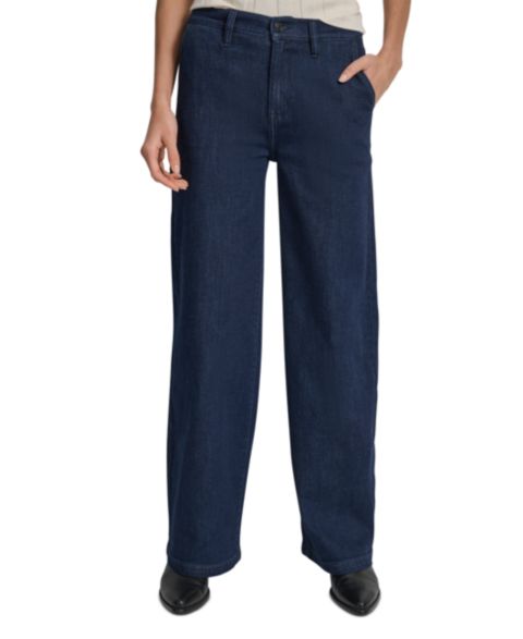 DKNY Jeans Женские джинсы DKNY с высокой посадкой в стиле классических брюк, для невысоких, цвет: Lexington