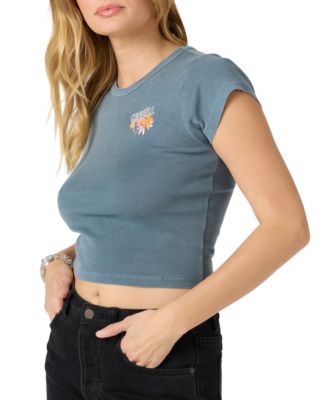 Juniors' Board Bloom Graphic Cotton T-Shirt 