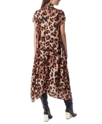 DO by Women's Jasmina Printed Scarf-Tie Midi Dress