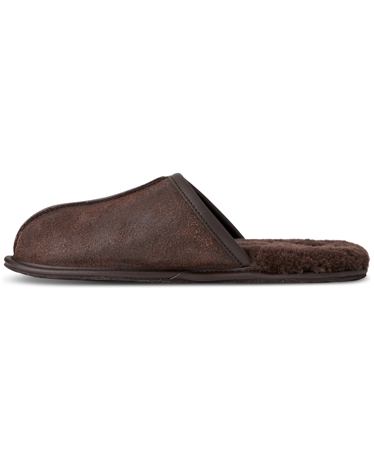 Ugg Men's Scuff Leather Distressed House Slipper In Brown