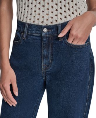 Petite Mid-Rise Barrel-Leg Jeans