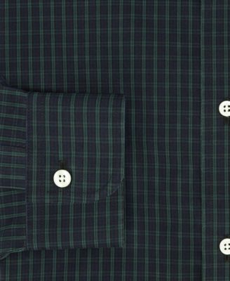 Brooks Brothers Men's Regular-Fit Spread Collar Tartan Plaid Dress Shirt